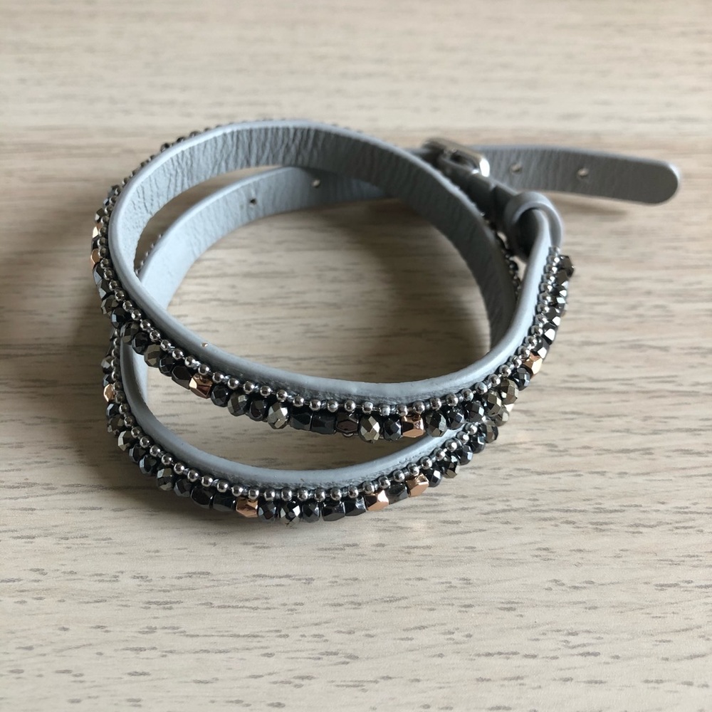 Sierra double wrap bracelet - gray